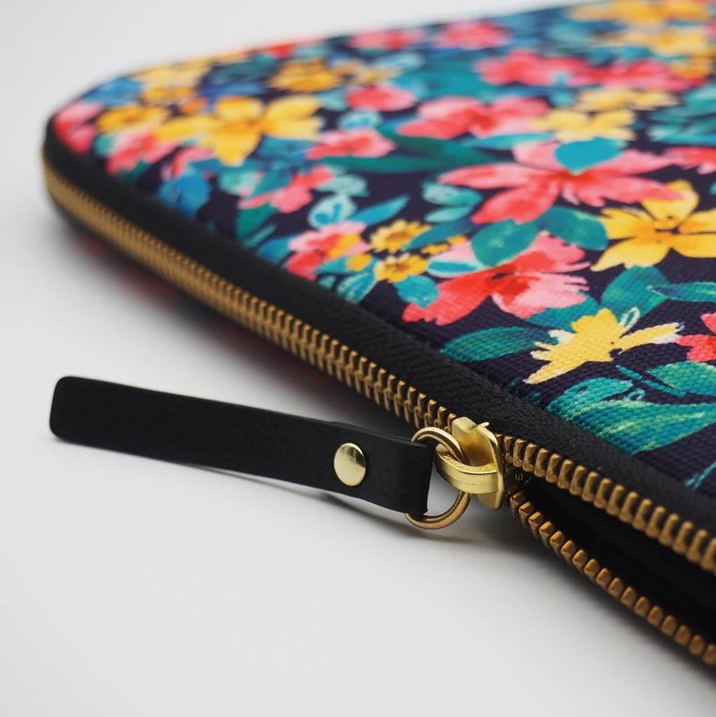 CASYX Pochette ordinateur 13' et 14' Flowers Dark