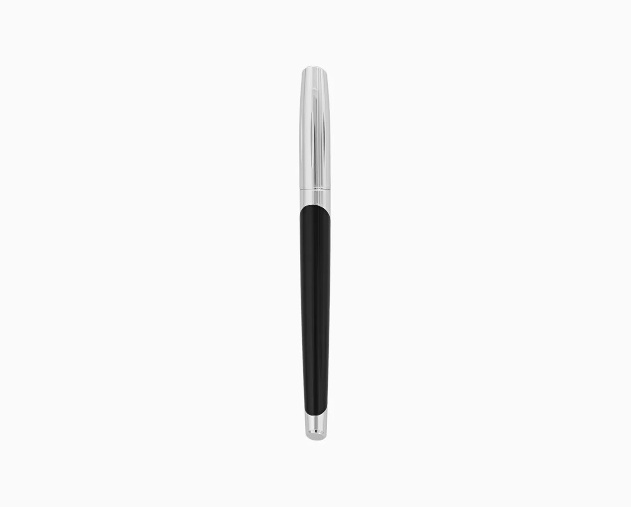 DUPONT S.T Stylo Plume Défi Millenium Argenté et Noir Laqué