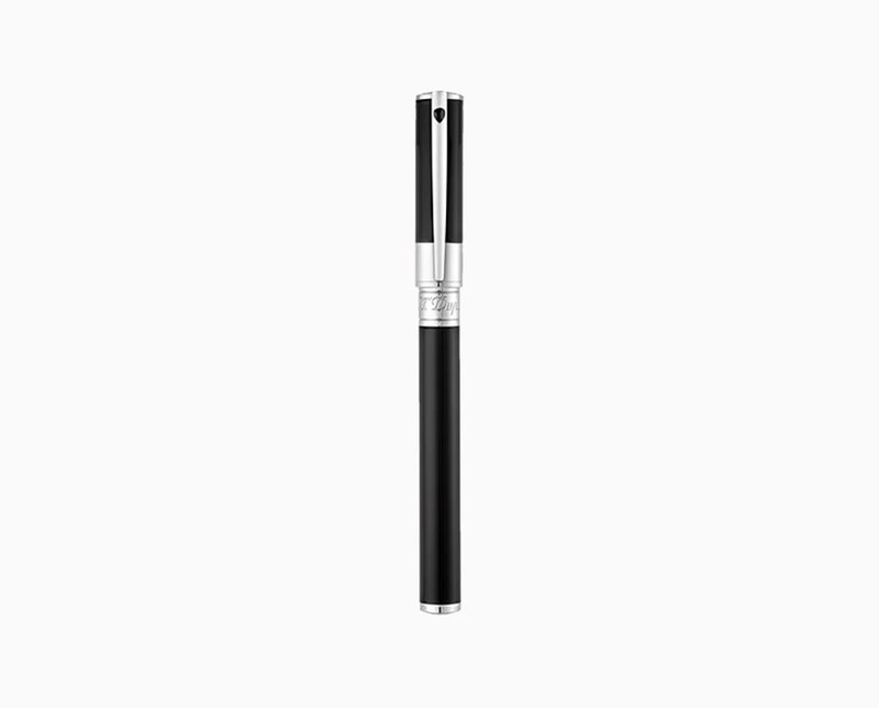 S.T DUPONT Stylo roller D-Initial noir et chromé