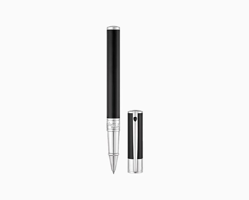 DUPONT S.T Stylo roller D-Initial noir et chromé