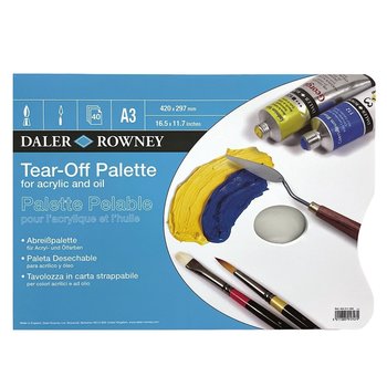 DALER ROWNEY ARTISTS Palette détachable huile et acrylique A3 40 feuilles