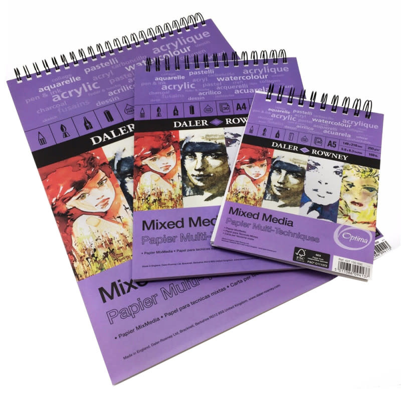DALER ROWNEY Optima Bloc  Mix Media Spi A4 250G 30F