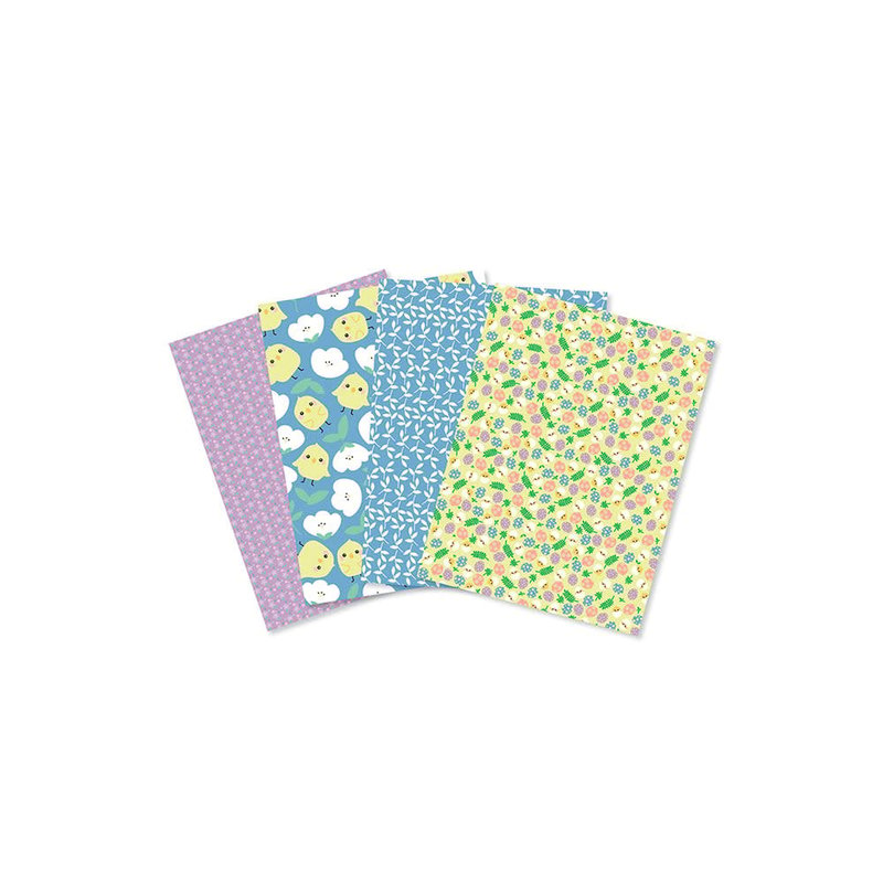 DECOPATCH Assortiment 4 papiers foil Pâques