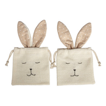 RAYHER Sachets en tissu Lapin, 12x21cm, sct.-LS 2pces