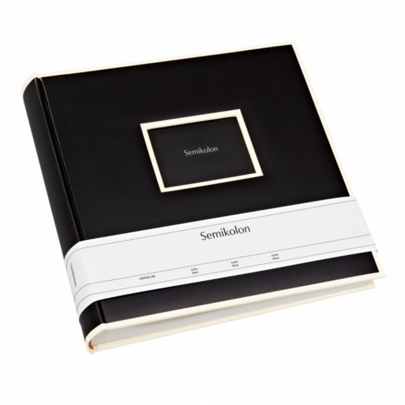 SEMIKOLON Album photos Jumbo Noir pages crème 30x30cm