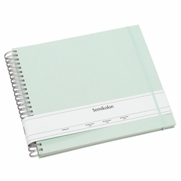 SEMIKOLON Album photos spiralé Maxi Mucho Vert Mousse pages crème 34,5x30cm