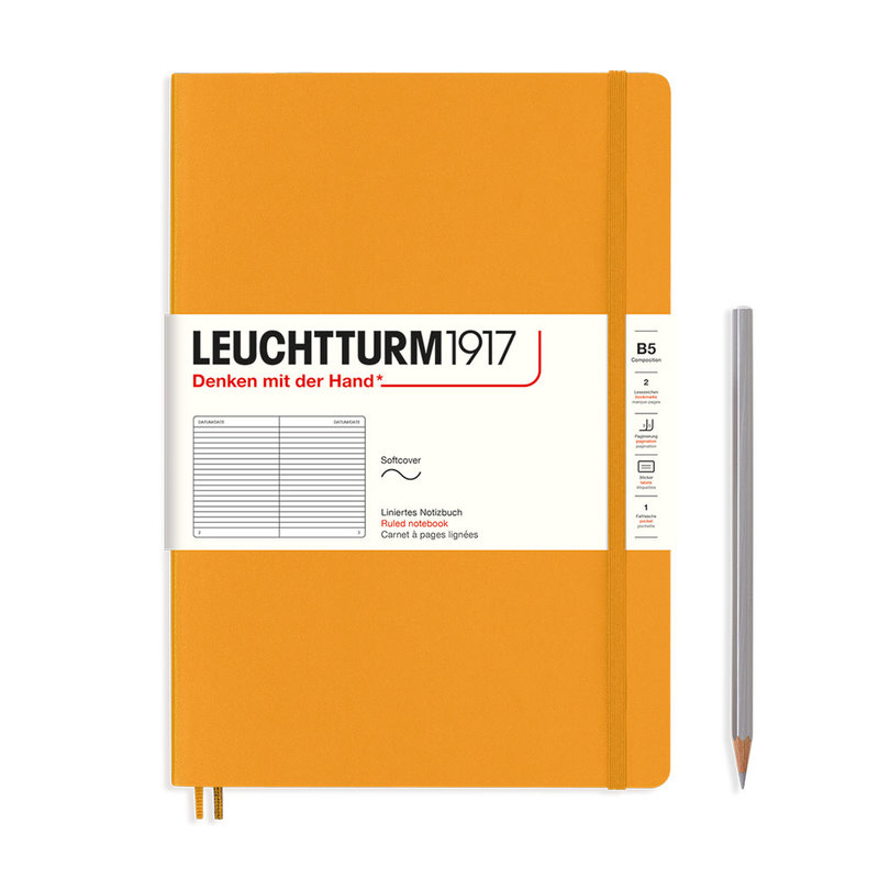 LEUCHTTURM 1917 Carnet de notes Couverture souple Composition Rising Sun,  (B5), 123 p., ligné