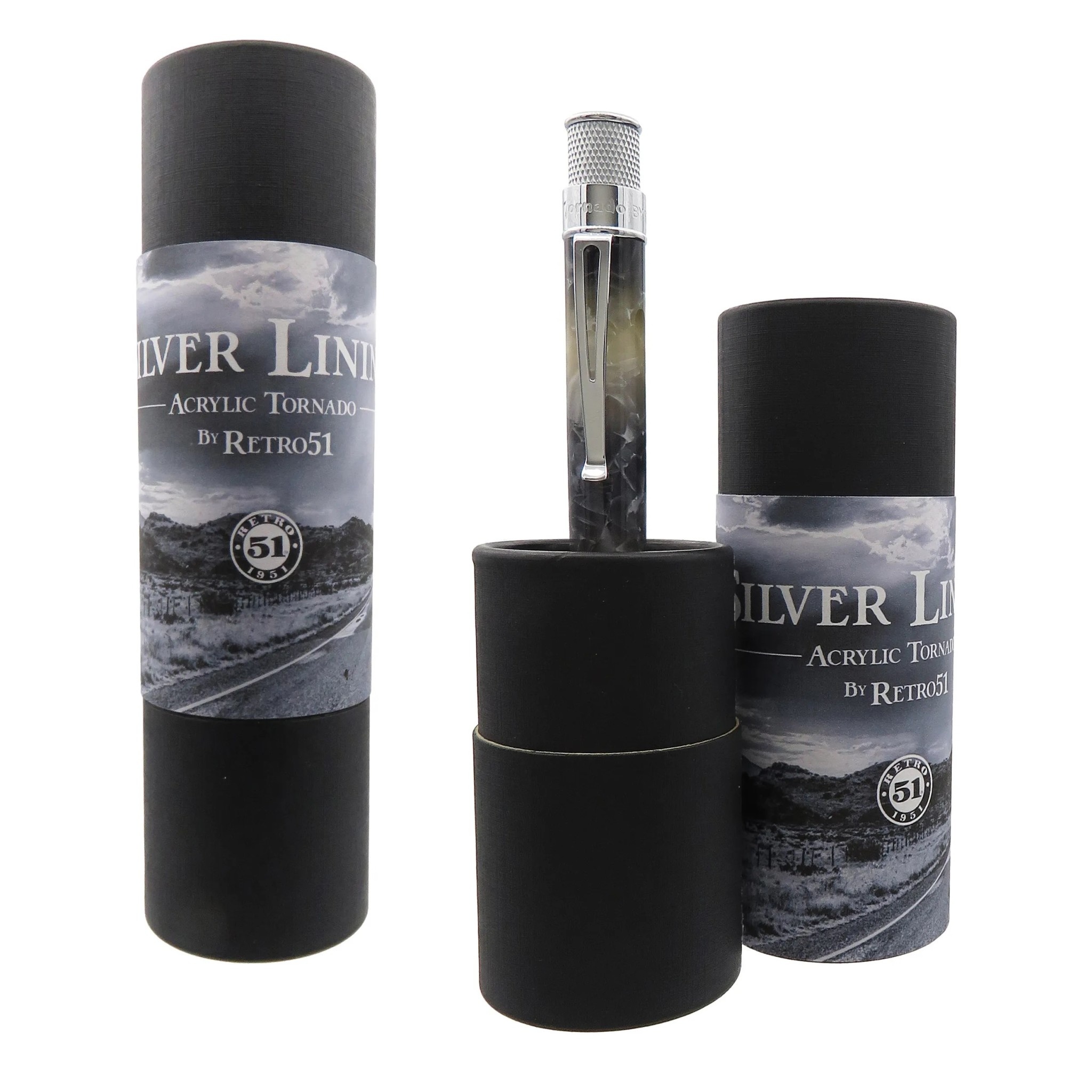 RETRO 51 Tornado Stylo Roller Acrylique Sylver Lining