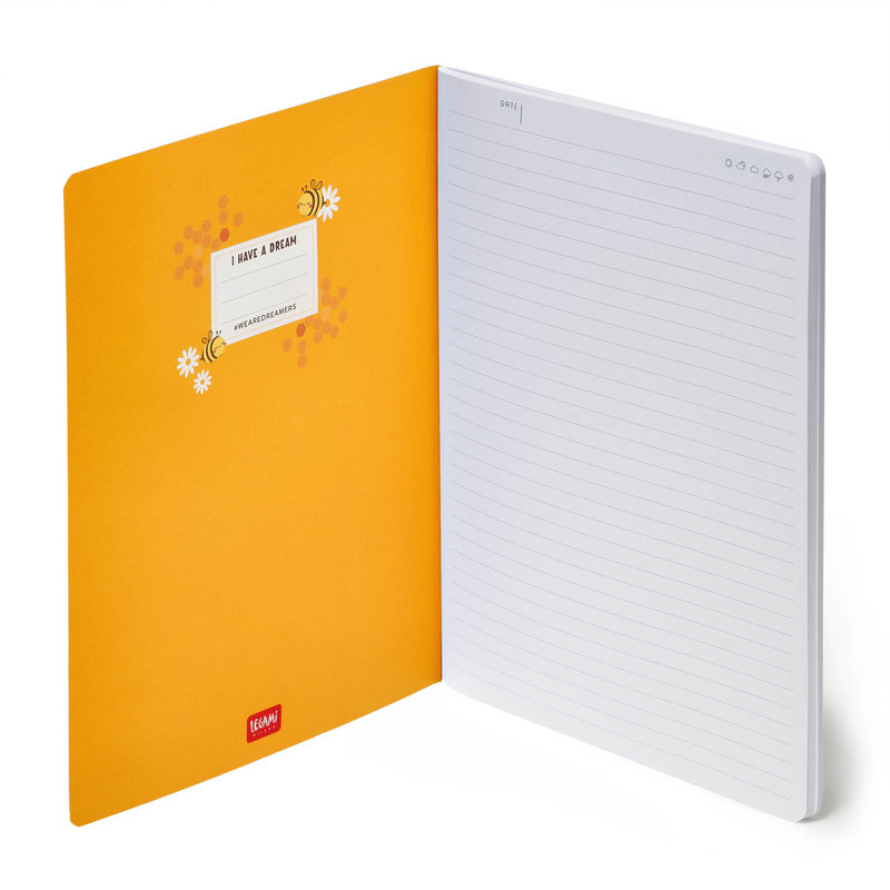 LEGAMI Lined Notebook - Quaderno - Large - Bee