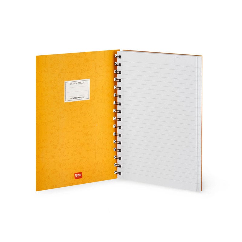 LEGAMI Lined Spiral-Bound Notebook - Spiral Notebook - Large - Genius