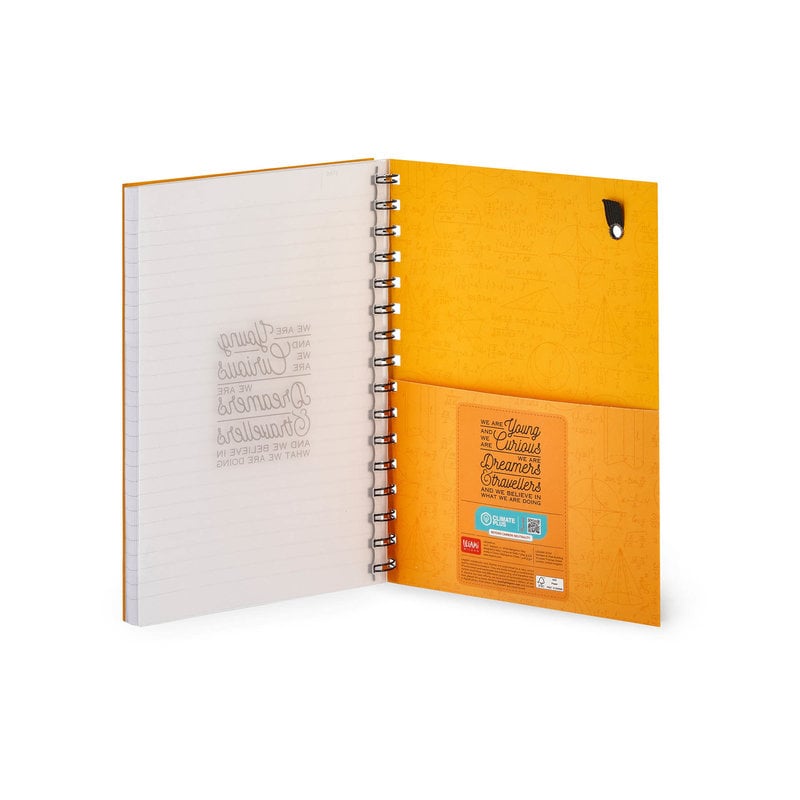 LEGAMI Lined Spiral-Bound Notebook - Spiral Notebook - Large - Genius