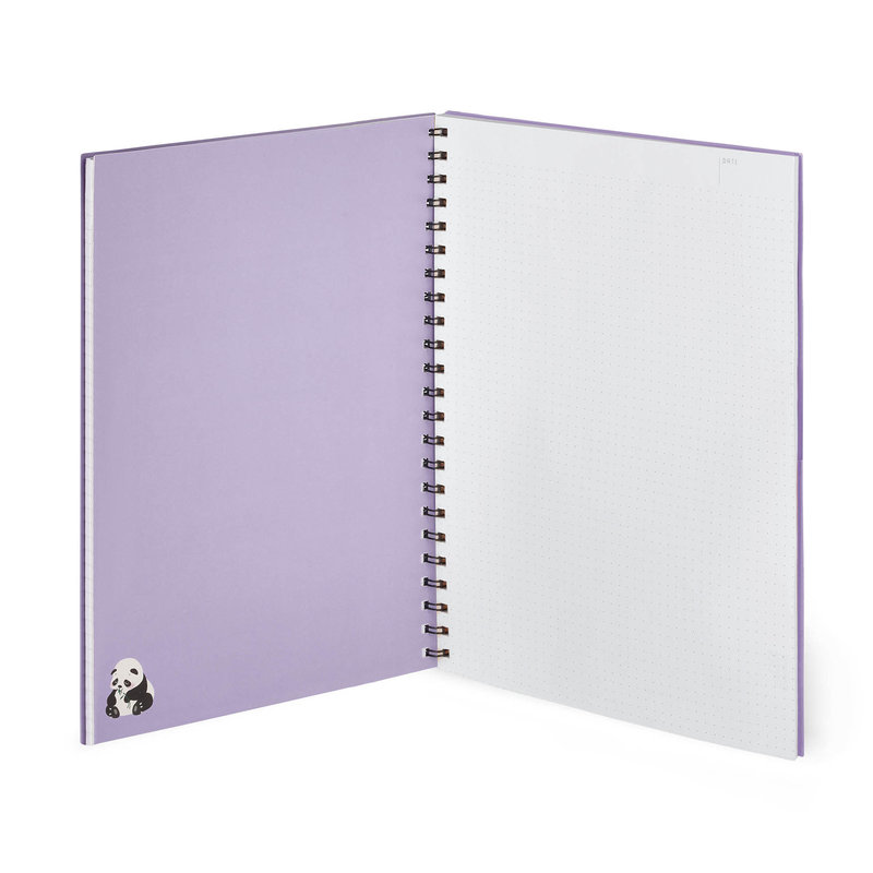 LEGAMI Cahier À Spirale 3-En-1 - Maxi Trio Spiral Notebook - Panda A4