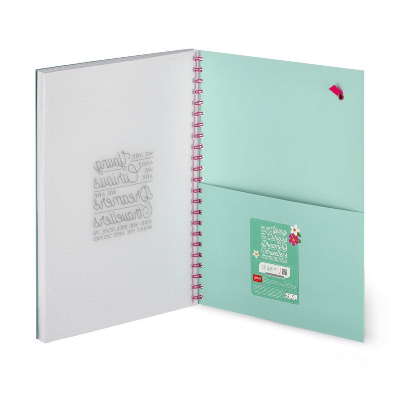 LEGAMI 3-In-1 Spiral-Bound Notebook - Trio Spiral Notebook  3 In 1- Maxi - Flowers