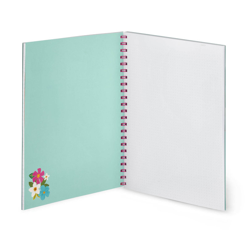 LEGAMI Cahier À Spirale 3-En-1 - Maxi Trio Spiral Notebook - Flowers