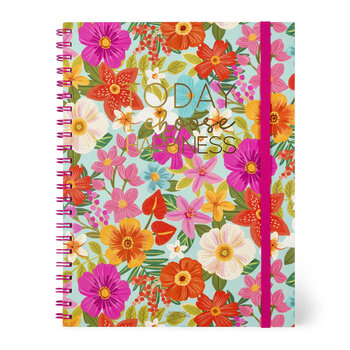 LEGAMI Cahier À Spirale 3-En-1 - Maxi Trio Spiral Notebook - Flowers