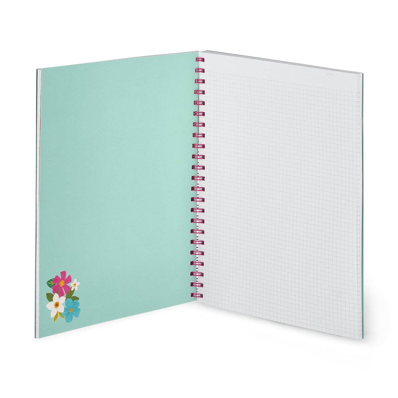 LEGAMI Cahier À Spirale 3-En-1 - Maxi Trio Spiral Notebook - Flowers