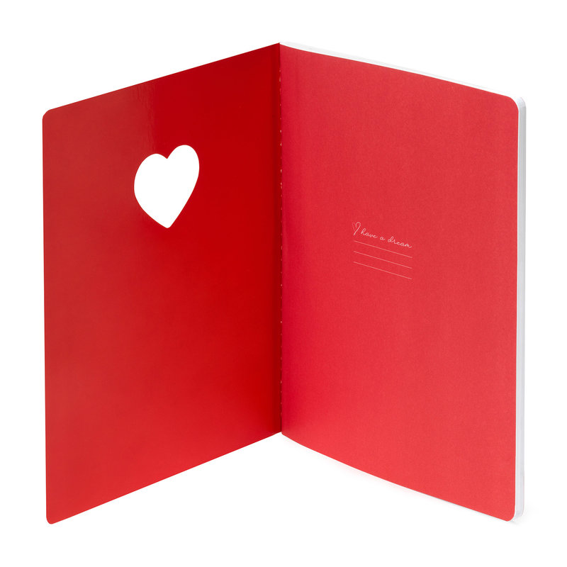 LEGAMI Cahier - Quaderno - Large Lined - Heart