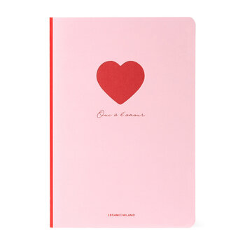 LEGAMI Notebook - Quaderno - Medium Lined - Heart