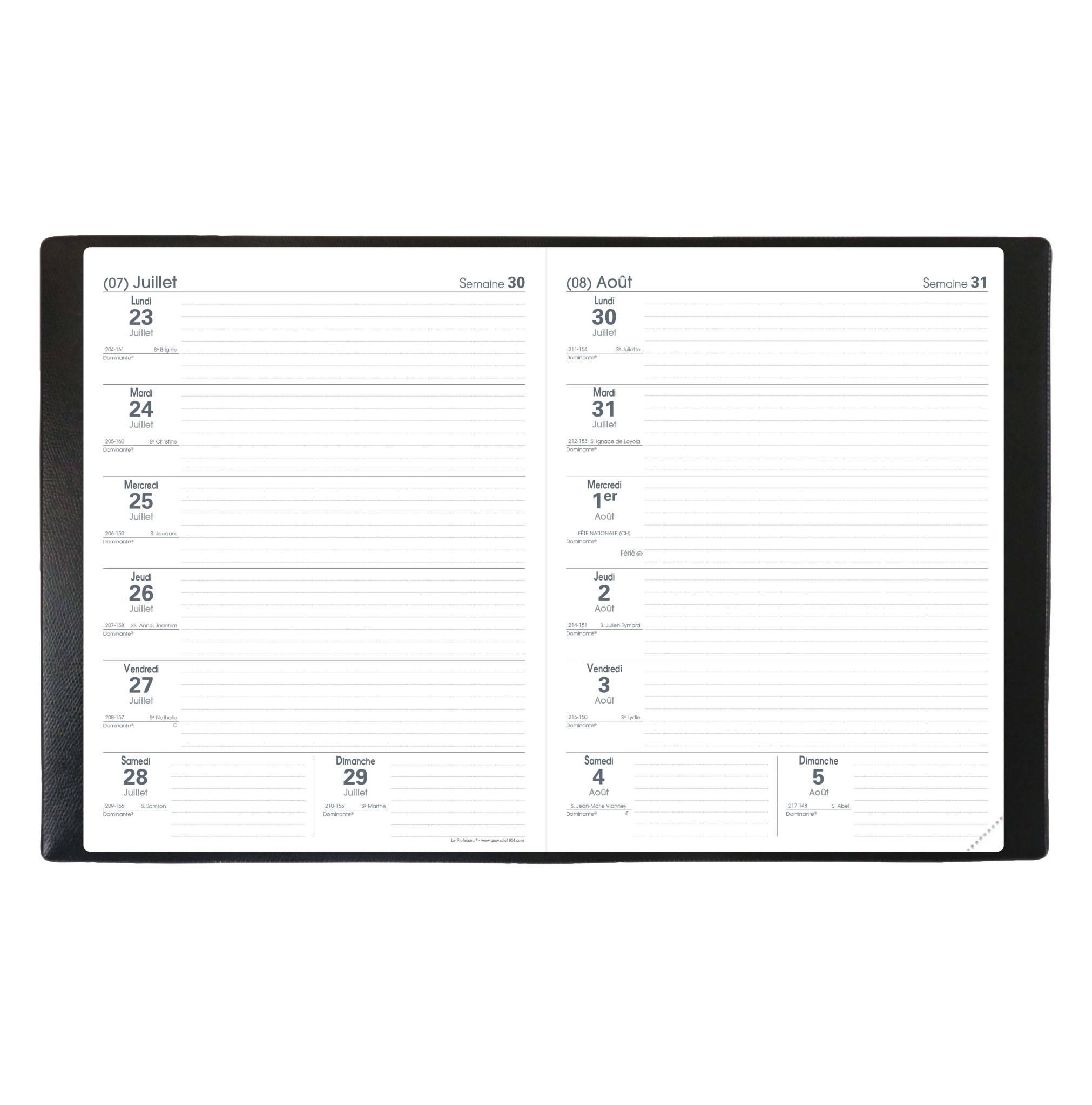 QUO VADIS Agenda Le Professeur Fr Impala Noir