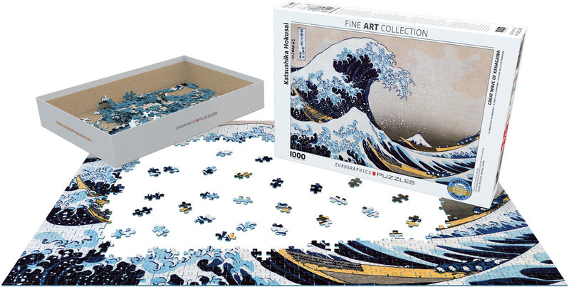 EUROGRAPHICS Puzzle 1000 HOKUSAI - La grande vague de Kanagawa