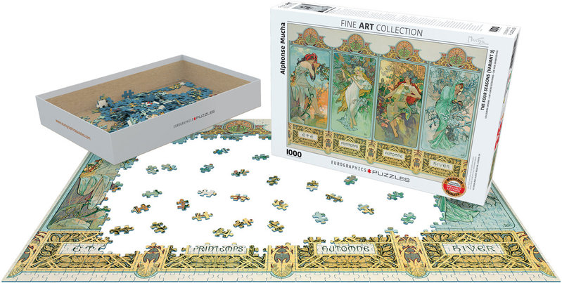 EUROGRAPHICS Puzzle 1000 MUCHA - Les quatre saisons