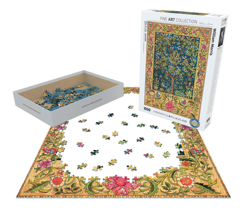 Puzzle 1000 William Morris - Arbre de vie - Tapisserie - Papeterie Michel