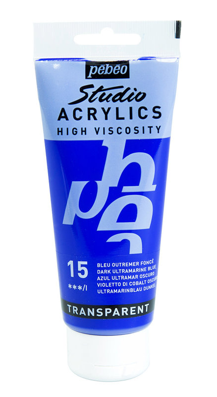 PEBEO Acrylique Fine Studio Acrylics 100 Ml Bleu Outremer Foncé