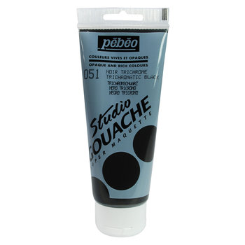 PEBEO Peinture Gouache fine Studio tube 100ml Noir trichrome