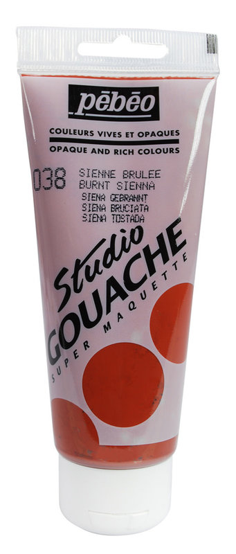 PEBEO Peinture Gouache fine Studio tube 100ml Sienne brulée