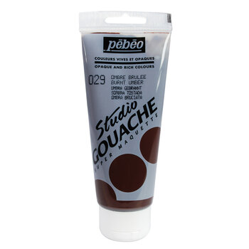 PEBEO Peinture Gouache fine Studio tube 100ml Ombre brulée