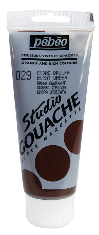 PEBEO Peinture Gouache fine Studio tube 100ml Ombre brulée