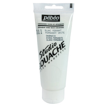 PEBEO Peinture Gouache fine Studio tube 100ml Blanc permanent