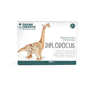 GRAINE CREATIVE Maquette  En Bois 3D Mecanique  Diplodocus