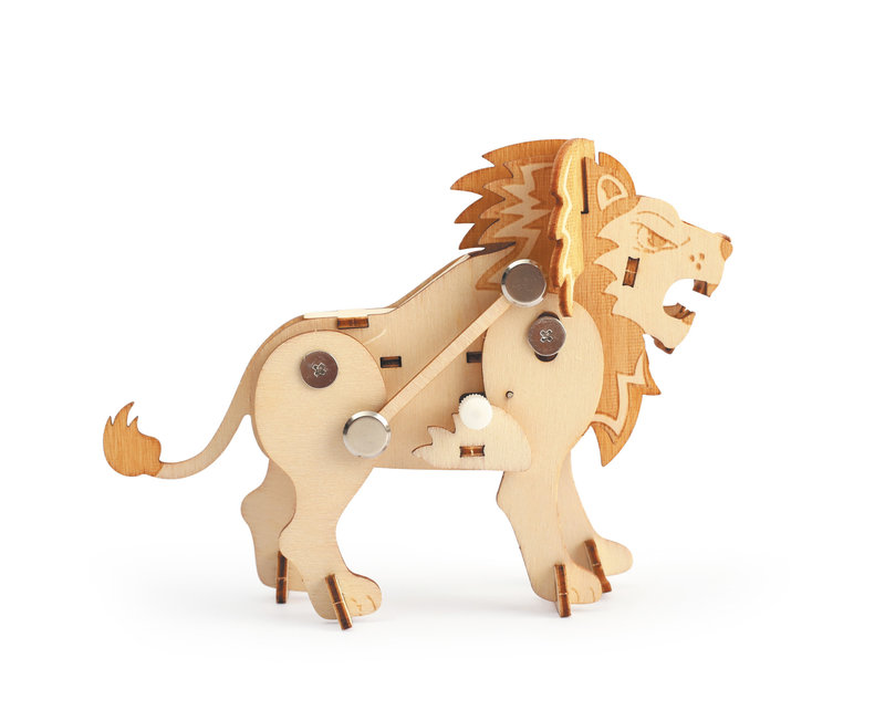 GRAINE CREATIVE Maquette  En Bois 3D Mecanique  Lion