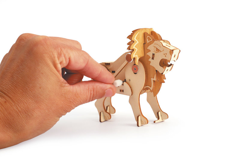 GRAINE CREATIVE Maquette  En Bois 3D Mecanique  Lion