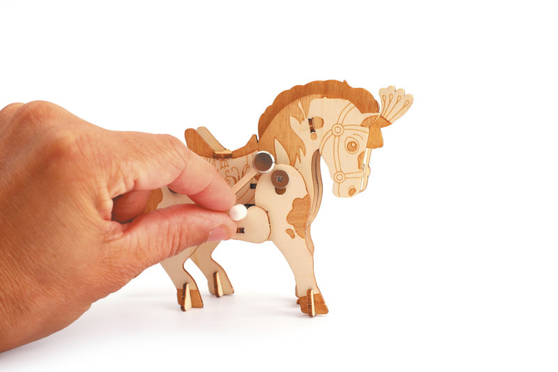 GRAINE CREATIVE Maquette  En Bois 3D Mecanique Cheval