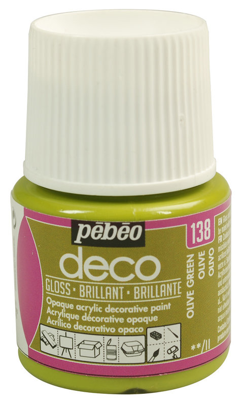 PEBEO Peinture acrylique Deco brillante 45ml Olive
