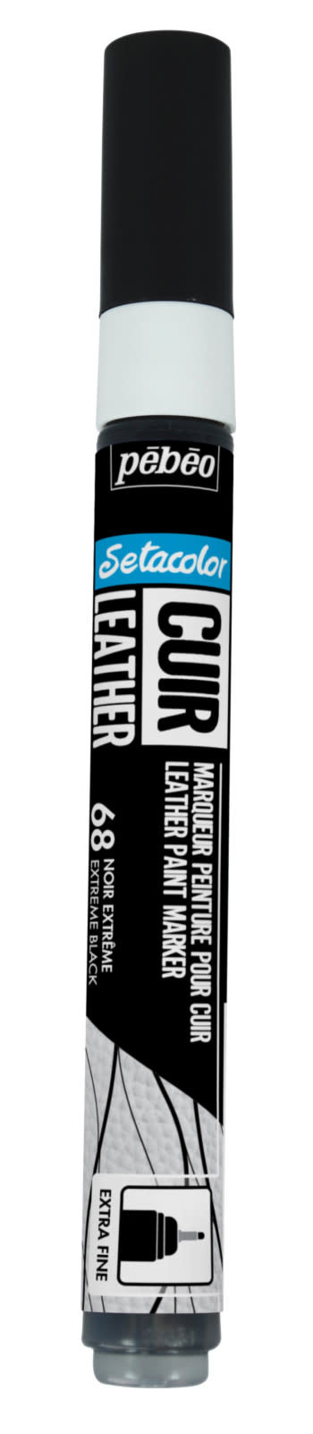 PEBEO Setacolor Cuir Marker - Noir Extreme