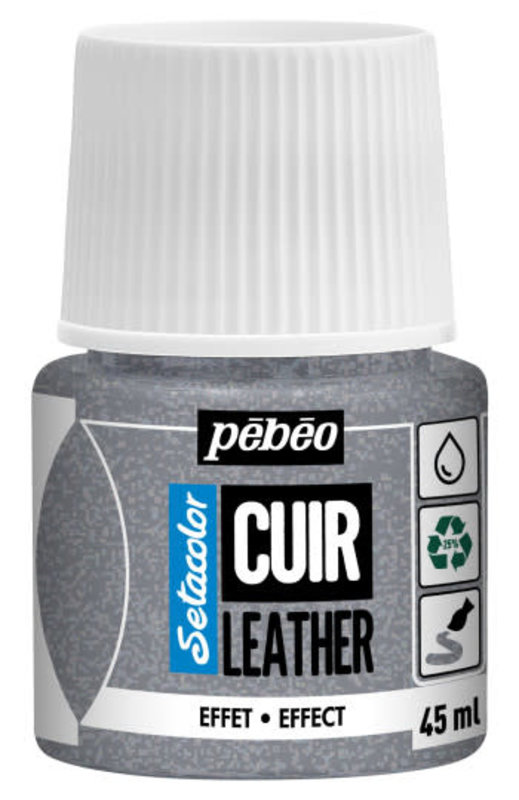 PEBEO Setacolor Cuir 45Ml - Paillette Argent