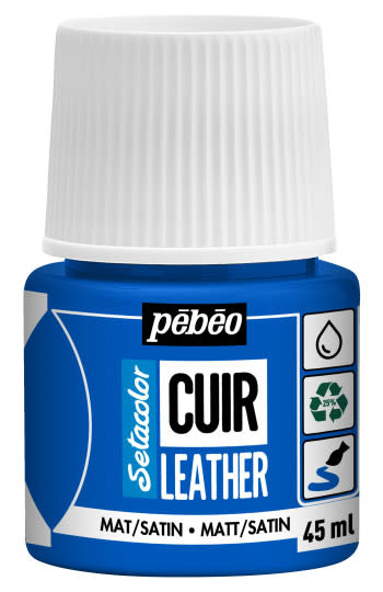 PEBEO Setacolor Cuir 45Ml - Bleu Océan