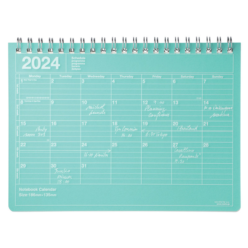 MARK'S EUROPE 2024 Notebook Calendrier S / Green