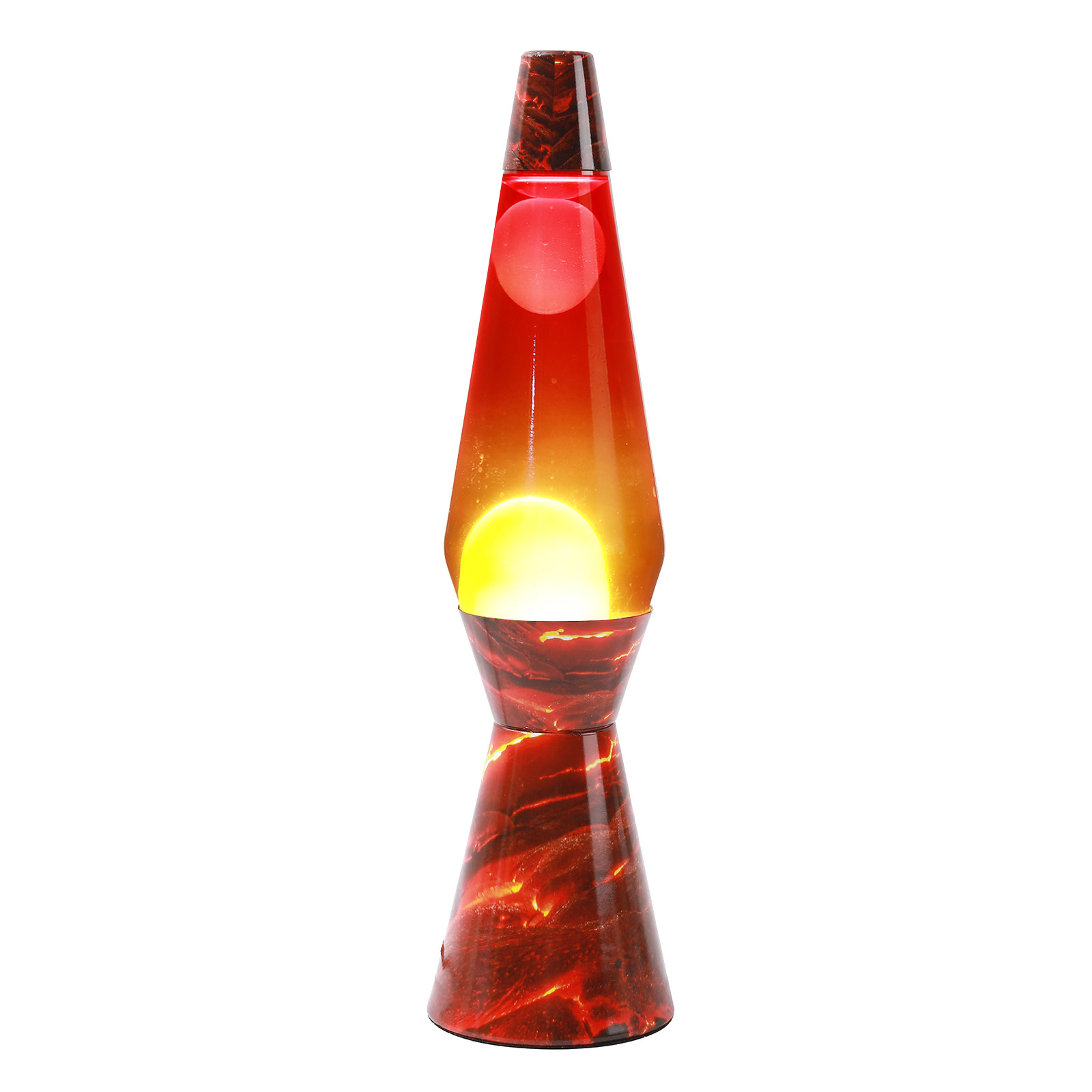 Lampe à lave Volcan Orange/rouge 40cm - Papeterie Michel