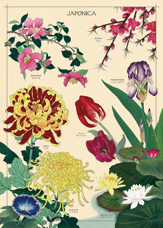 CAVALLINI & Co. Poster - Affiche Cavallini Fleurs Japonaises