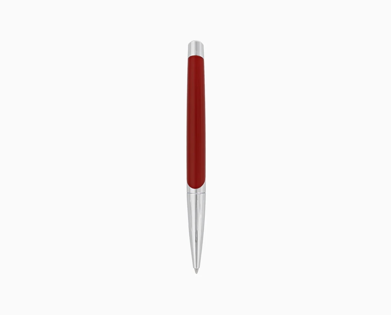 DUPONT S.T Stylo Bille Défi Millennium Argenté et rouge mat