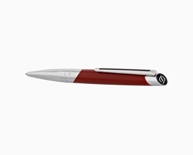 DUPONT S.T Stylo Bille Défi Millennium Argenté et rouge mat