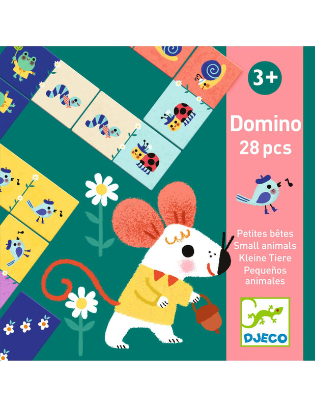 DJECO Mémo, Loto, Domino Domino Petites Bêtes