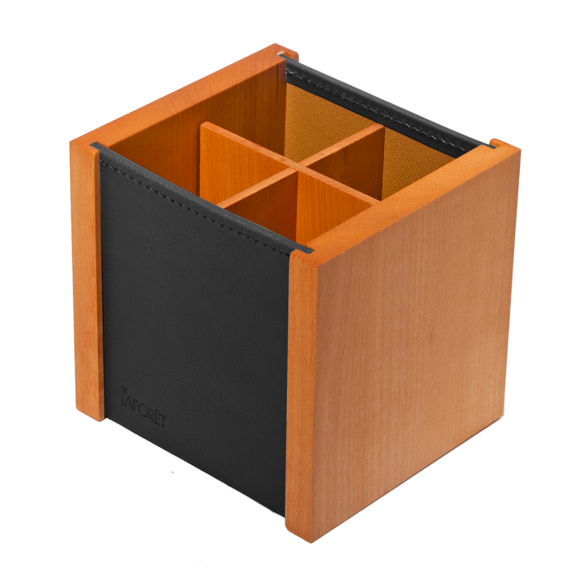 Pot à Stylos Riga Noir 9,5x8,5x9cm