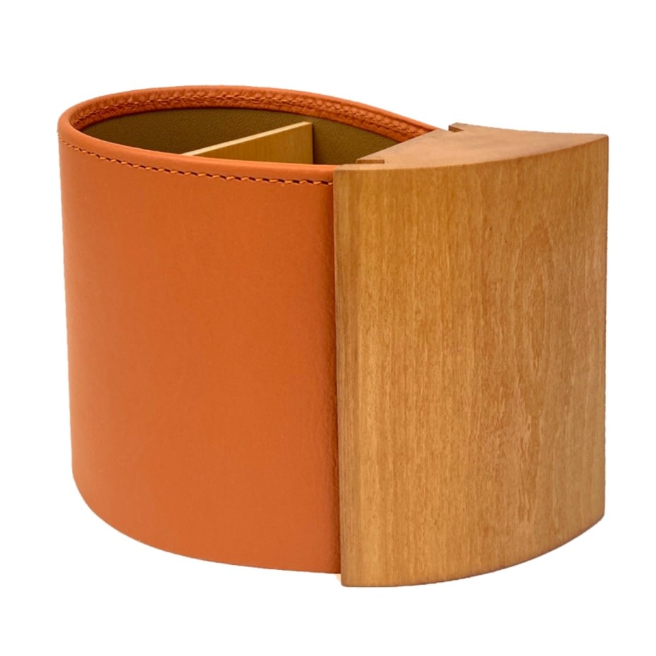 Pot À Stylos Dune Mandarine 13X7X9Cm