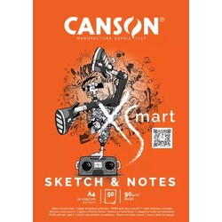 CANSON Bloc Xsmart A4 50 Feuilles 90G/M² Sketch & Notes