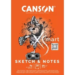 CANSON Bloc Xs'Mart A4 50 Fl 90G Sketch & Notes